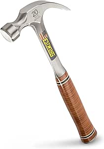 Estwing E20C Curved Claw Hammer - Leather Grip,Blue Finish,560g (20oz)