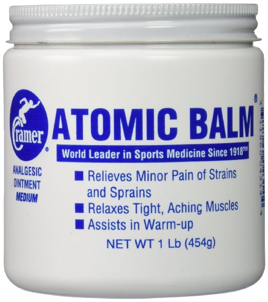 Cramer Atomic Balm for relieving minor pain of strains and sprains, relaxing tight aching muscles and assisting in warm-up