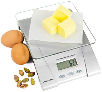 Andrew James Electronic Digital Kitchen Scales With Glass Platform