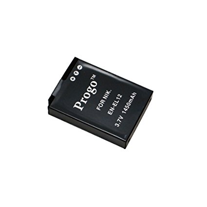 Progo EN-EL12 Rechargeable Li-Ion Battery for Nikon Coolpix S9500 S9400 S9300 S9100 S8200 S8100 S8000 S6300 S6200 S6150 S6100 S6000 S800c S1000pj S1100pj S1200pj AW100 S610 S610c S620 S630 S640 S70 S710 P310 P330 P300 Cameras