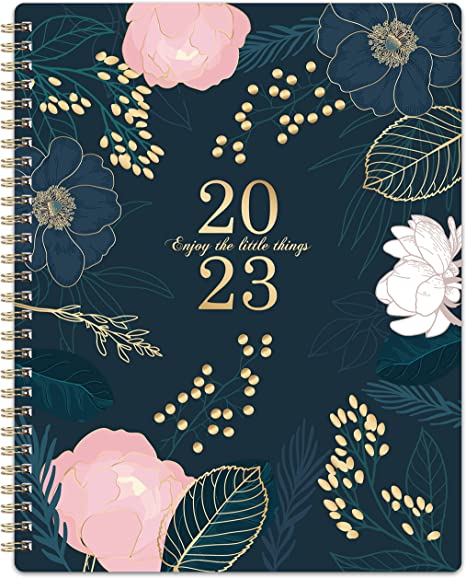 2023 Planner - Planner 2023 with Weekly and Monthly Spreads, 8’’ x 10", Jan 2023 - Dec 2023, Monthly Tabs, Twin-Wire Binding, Thick Paper, Check Boxes, Flexible Cover, Perfect Daily Organizer