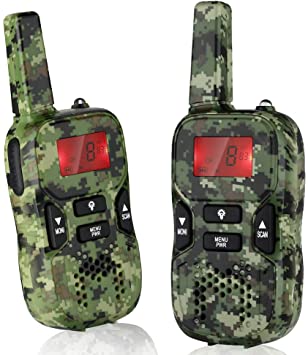 Army Green Walkie Talkies for Boys Girls Long Range Walky Talky Birthday Present for Kids