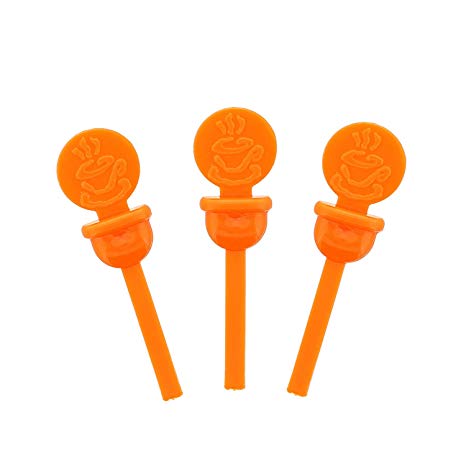 StixToGo Orange Circle Beverage Plug for Disposable Lids, Package of 400