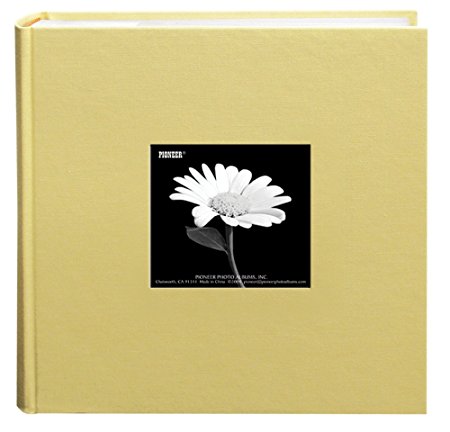 Pioneer 200 Pocket Fabric Frame Cover Photo Album, Soft Yellow