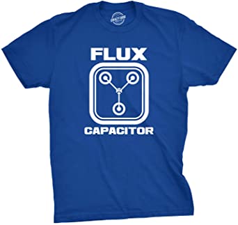 Flux Capacitor T Shirt Funny Vintage Retro 80s Movie T Shirts for Men