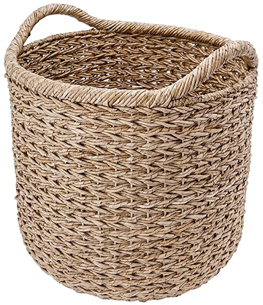 KOUBOO 1060091 Handwoven Decorative Storage Basket, X-Large, 20" x 20" x 22", Twisted Sea Grass