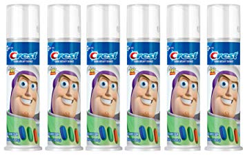 Crest Kid's Cavity Protection Toothpaste Pump Featuring Disney Pixar's Toy Story, Blue Bubblegum, Ages 3 , 4.2 Ounce, Pack of 6