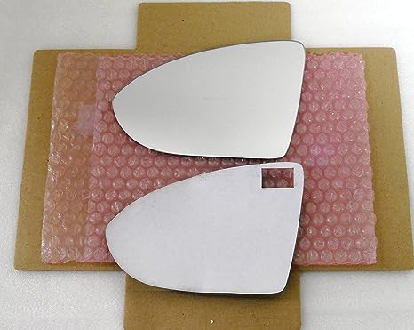 New Replacement Mirror Glass with FULL SIZE ADHESIVE for Volkswagen | 2015 – 2021 Golf | 2019 – 2022 Jetta | 2015 – 2022 GTI | Driver Side View Left LH