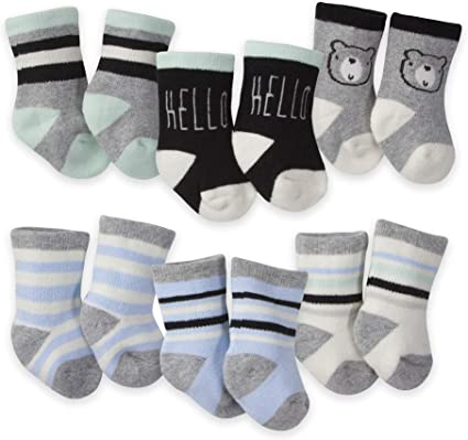 Unknown baby boys 6-pair Wiggle Proof Sock unisex hosiery