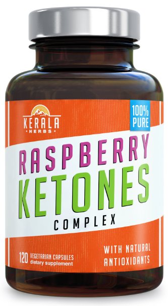 Kerala Herbs Raspberry Ketones Complex For Weight Loss and Natural Energy 120 capsules