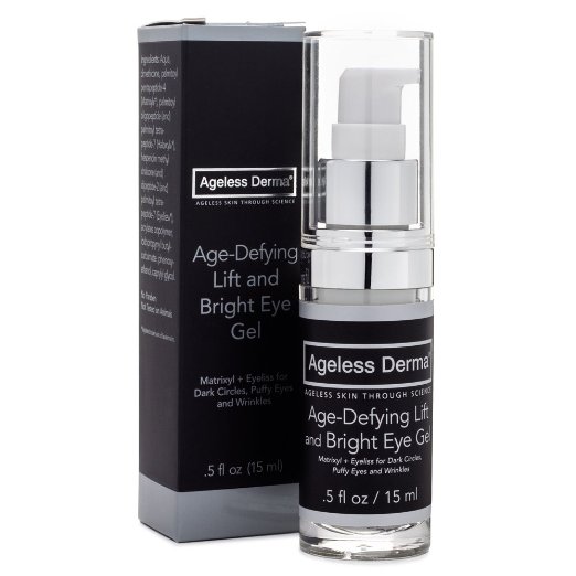 Ageless Derma Age-defying Lift and Bright Anti Aging Eye Cream By Dr Mostamand This anti wrinkle eye cream Reduces the Appearance of Fine Lines Dark Circles Puffiness and Wrinkling Around Eyes