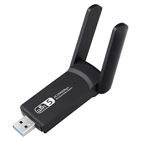 USB WiFi Adapter for PC, AC1200M USB Wi-fi Dongle 802.11ac Wireless Network Adapter with Dual Band 2.4GHz/5Ghz High Gain Dual 2dbi Antennas for Desktop Support Windows, MAC OS, Linux