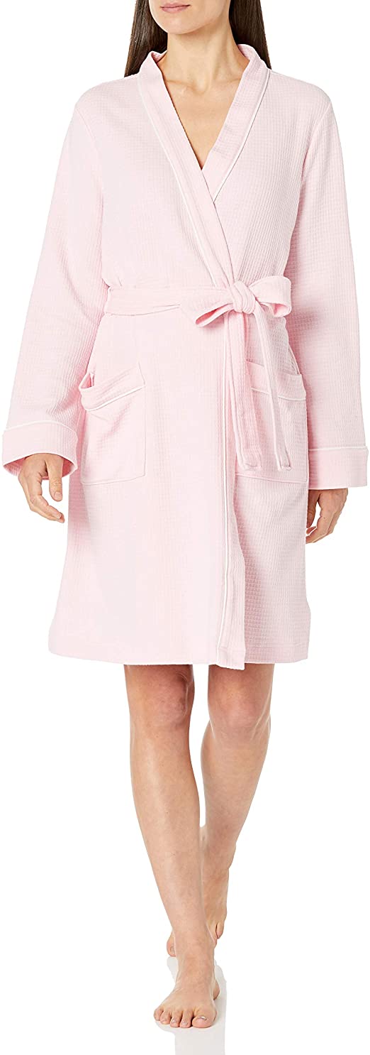 Amazon Essentials Women's Lightweight Waffle Mid-Length Robe