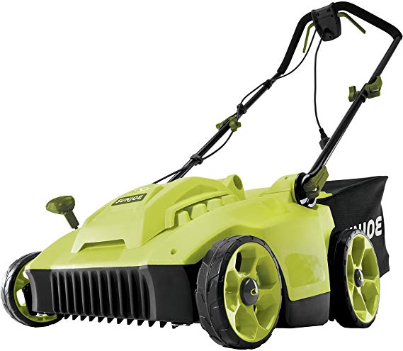 Sun Joe MJ506E 16 in 6.5 Amp Quad Wheel 24 Blade Electric Reel Lawn Mower w/ Grass Catcher