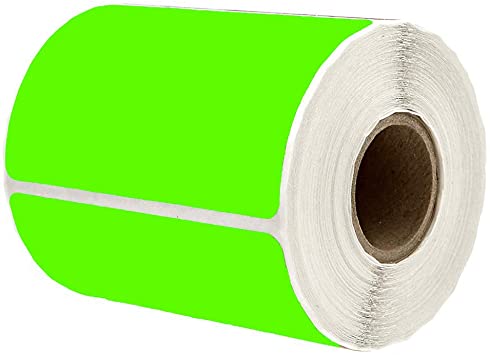 2" x 3" Green Rectangle Color Coding Labels - Square Color-Code Stickers Permanent Adhesive, Write-On Surface - 250 Labels/per Roll