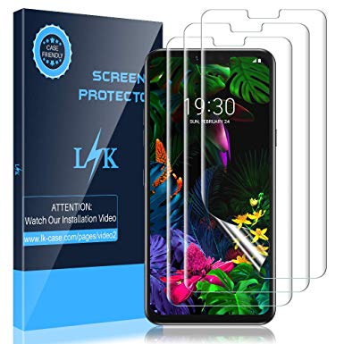 LK [3 Pack] Screen Protector for LG G8 Thinq, [Flexible Film] HD Clear Bubble Free with Lifetime Replacement Warranty