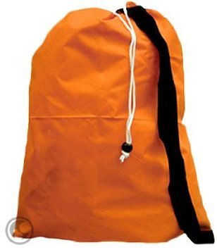 Large Laundry Bag with Drawstring and Strap, Color: Orange, Size: *30x40, Pick from 16 Colors