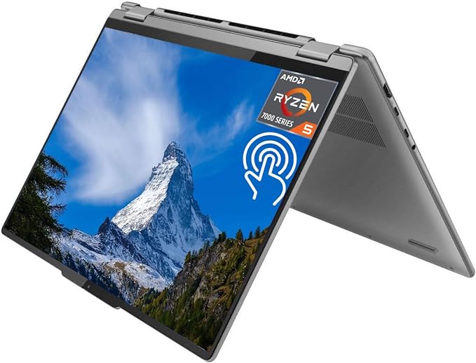 Lenovo 2023 Newest Yoga 7 2-in-1 Laptop, 16 Inch WUXGA Touchscreen, AMD Ryzen 5 7535U Processor, 8GB DDR5 RAM, 512GB SSD, AMD Radeon Graphics, WiFi 6, Bluetooth, Fingerprint Reader, Windows 11 Home