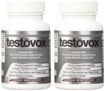 TESTOVOX (2 Bottles) - Professional Strength Muscle Building Supplement - Get Ripped, Lose Fat and Build Muscle Fast