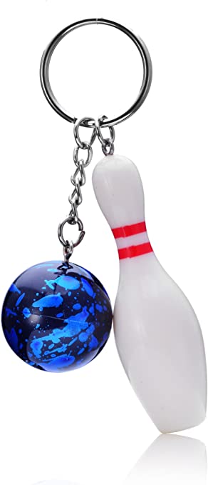 REINDEAR Novelty Bowling Ball & Pin Pendant Keychain