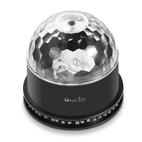 OxyLED 2016 Newest 51 Color Changes RGB Auto Sound Activated 15W Mini Rotating Magic Ball Stage Lights For KTV Xmas Party Wedding Show Club Pub Disco DJ ST-01