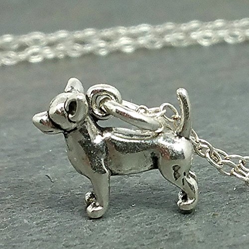 Tiny Chihuahua Necklace - 925 Sterling Silver
