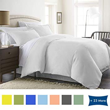 Bed Alter Duvet Cover with Zipper Closure & Corner Ties 100% Egyptian Cotton 600 Thread Count Premium Comforter Cover (California King/King, White)