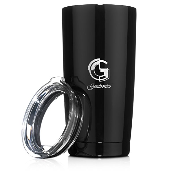 Stainless Steel Tumbler 20 oz Vacuum Insulated Perfect Gift (Black)