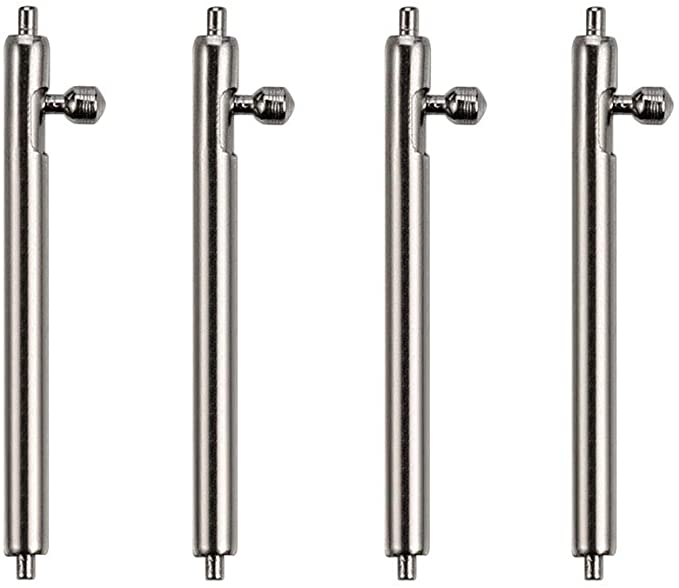 Berfine 4pcs Quick Release Spring Bar Watch Band Pins 1.8mm Diameter with Push Button