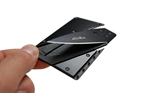 Atziloose (Single Pack) Stainless Steel Cover Handle Folding Credit Card Knife fits Perfect in Your Wallet Stocking Stuffers