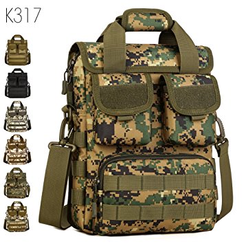 FlyHawk EDC Tactical MOLLE Messenger Bag Crossbody Bags, Military Handbags Shoulder Bag