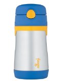 THERMOS FOOGO Vacuum Insulated Stainless Steel 10-Ounce Straw Bottle BlueYellow