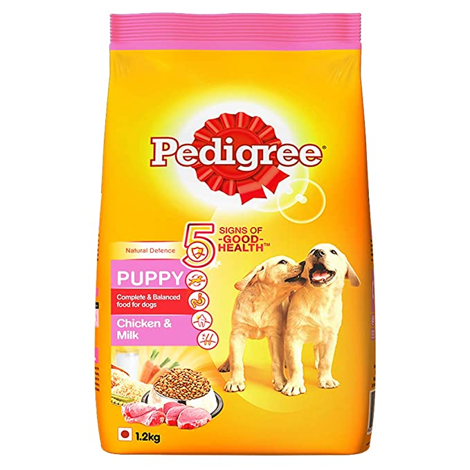 Pedigree Puppy Dry Dog Food, Chicken & Milk, 1.2kg Pack