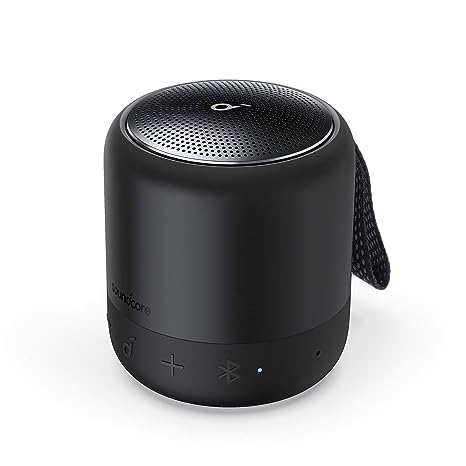 Soundcore Anker Mini 3 Bluetooth Speaker, BassUp and PartyCast Technology, USB-C, Waterproof IPX7, and Customizable EQ