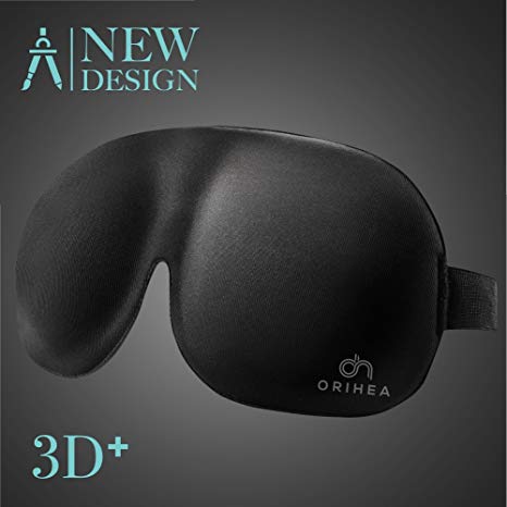 OriHea 3D Plus Large Eye Mask Sleeping Mask Sleep Mask for Men & Women & More Room for Eyes, Blindfold, Tighter fit on Your Nose