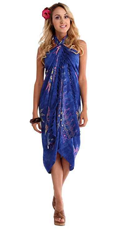 1 World Sarongs Womens Sun Swimsuit Cover-Up Sarong in your choice of color