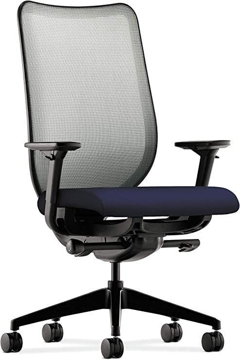 HON Nucleus Task Chair with Mesh Back, (HN1), Fog/Navy