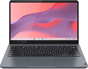 Lenovo IdeaPad Slim 3 Chromebook Plus, 1.5 Kg, FHD da 14 pollici - (Intel Core i3-N305, Scheda Grafica Integrata, RAM 8 GB, 256 GB eMMC, WiFi 6, OS Chrome) - Storm Grey, Esclusiva Amazon