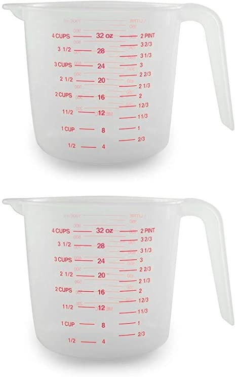 Norpro 4-Cup Capacity Plastic Measuring Cup (2-Pack)