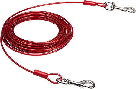 AmazonBasics Tie-Out Cable for Dogs up to 125 lbs, 30 Feet