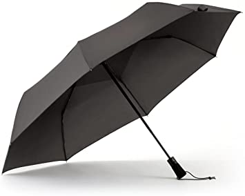 ShedRain WindPro Vented Auto Open/Auto Close Jumbo Compact Wind Umbrella: Charcoal