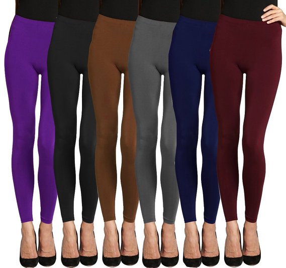 Lush Moda Seamless Full Length Basic Leggings - Variety of Colors