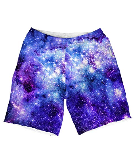 INTO THE AM Lost in Space Collection Athletic Shorts, Galaxy Print Casual, Basketball, Workout Men's Shorts