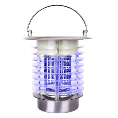 ACRATO Mosquito Killer Lamp LED Solar Mosquito Killer with Charger Outdoor Indoor Mosquito Repellent Mosquito Trap Zapper LED Garden Lamp Zika Mosquito Repellent With Lighting and UV Light