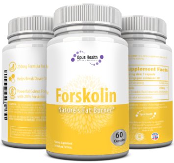 ★Forskolin Extract for Weight Loss (60 Capsules)★ Pure Forskolin Extract 250mg Coleus Forskohlii Root with 20% Forskolin