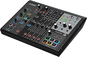 Yamaha AG08 Black 8-Channel Live Streaming Loopback Mixer/USB Interface with Steinberg Software Suite