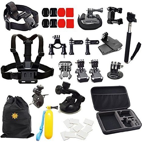 20-in-1 Kit Common Accessories Bundle for GoPro Hero Session, 4, 3, 2, 1 Camera