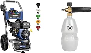 Westinghouse 3400 PSI 2.6 GPM Gas Pressure Washer Bundle with Foam Cannon Attachment for Pressure Washers