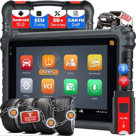 Autel MaxiCOM MK906S Pro-TS Bidirectional Diagnostic Scan Tool, 2023 Super Ver. of MK906Pro TS, Upgraded of MaxiSys MS906 Pro-TS/ MS906Pro/ MS906TS/ MS906, ECU Coding, Full TPMS, 36  Reset, Android 10