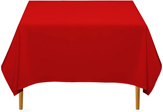 Lann's Linens - 70" Square Premium Tablecloth for Wedding/Banquet/Restaurant - Polyester Fabric Table Cloth - Red